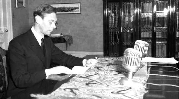 Hielt eine bedeutende Kriegsrede mit Sch�nheitsfehler: Der britische K�nig Georg VI.