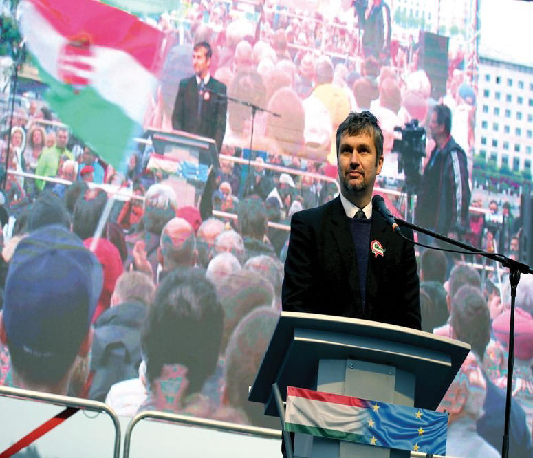 �kos Hadh�zy will eine Million Unterschriften sammeln, um die Regierung zum Anschluss an die EU-Staatsanwaltschaft zu zwingen. (Fotos: BZT / N�ra Hal�sz)