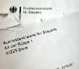 Brief vom Bundeszentralamtes für Steuern; Rechte: MDR/Mayte Müller