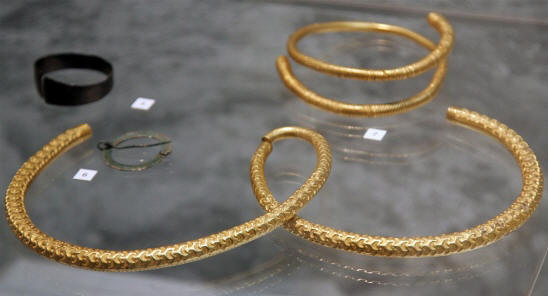 Ein Teil des Merowinger Schatzes aus Preußen, der im Moskauer Puschkin-Museum gelagert wird.