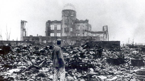 Das zerst�rte Hiroshima nach dem Abwurf der Atombombe durch die US-Amerikaner am 06.08.1945 (dpa/picture alliance/UPPA/Photoshot)