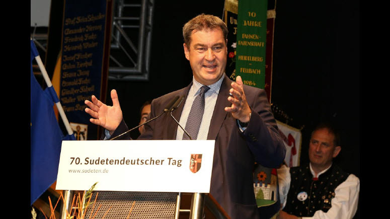 Der Bayerische Ministerpr�sident Dr. Markus S�der beim 70. Sudetendeutschen Tag 2019 in Regensburg