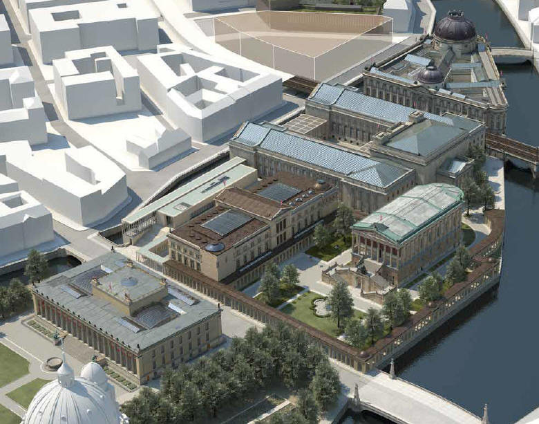 Kern der Stiftung Preu�ischer Kulturbesitz und ihrer geplanten Umstrukturierung: Die Berliner Museumsinsel mit Altem und Neuem Museum, dem Pergamonmuseum, der Nationalgalerie und dem Bode-Museum
