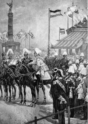 In Anwesenheit der Staats- und Regierungsspitze: Einweihung der Berliner Siegessäule