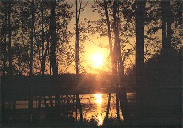 Sonnenuntergang am Krutinna-See - Bildquelle: Johannisburger Heimatbrief, 1999, Seite 80b